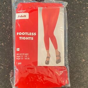 Amscan Bold Red Footless Tights- Halloween or Holidays  O/S